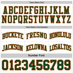 Custom Reversible Green Orange-White Double Side Sublimation Basketball Suit Jersey