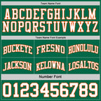 Custom Reversible Kelly Green White-Orange Double Side Sublimation Basketball Suit Jersey