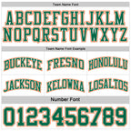 Custom Reversible Kelly Green White-Orange Double Side Sublimation Basketball Suit Jersey