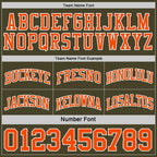 Custom Reversible Olive Orange-White Double Side Salute To Service Sublimation Basketball Suit Jersey