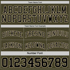 Custom Reversible Olive Black-Cream Double Side Salute To Service Sublimation Basketball Suit Jersey