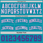 Custom Reversible Teal Purple-White Double Side Sublimation Basketball Suit Jersey