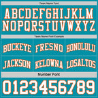 Custom Reversible Teal White-Orange Double Side Sublimation Basketball Suit Jersey