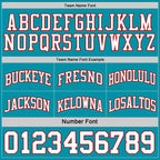 Custom Reversible Teal White-Red Double Side Sublimation Basketball Suit Jersey