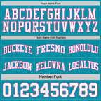 Custom Reversible Teal White-Pink Double Side Sublimation Basketball Suit Jersey