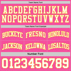 Custom Reversible Pink White-Gold Double Side Sublimation Basketball Suit Jersey