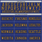 Custom Royal Black-Old Gold Mesh Authentic Throwback Football Jersey