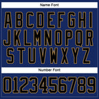 Custom Royal Black-Old Gold Hockey Jersey