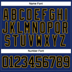 Custom Royal Black-Gold Hockey Jersey