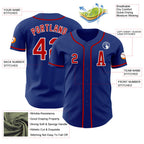 Custom Royal Red-White Authentic Baseball Jersey