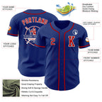 Custom Royal Red-White Authentic Baseball Jersey