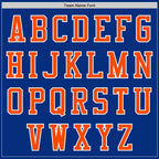Custom Royal Orange-White Authentic Baseball Jersey