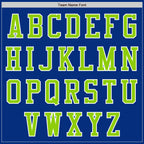 Custom Royal Neon Green-White Authentic Baseball Jersey