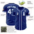 Custom Royal White-Light Blue Authentic Baseball Jersey