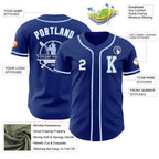 Custom Royal White-Light Blue Authentic Baseball Jersey