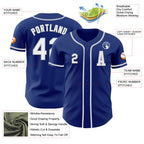 Custom Royal White-Gray Authentic Baseball Jersey