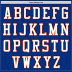 Custom Royal White-Orange Authentic Baseball Jersey