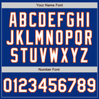 Custom Royal White-Orange Authentic Baseball Jersey
