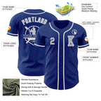 Custom Royal Gray-White Authentic Baseball Jersey