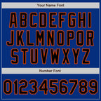 Custom Royal Black-Orange Authentic Baseball Jersey