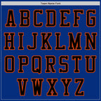Custom Royal Black-Orange Authentic Baseball Jersey
