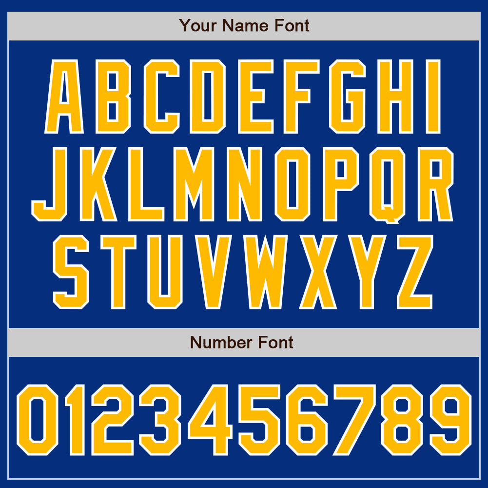 Custom Royal Gold-White Authentic Baseball Jersey