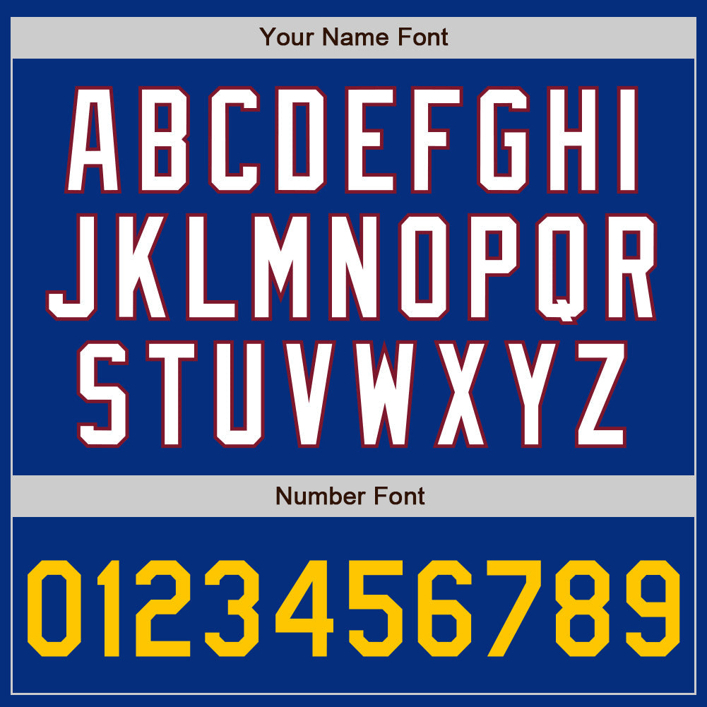 Custom Royal Yellow-Crimson Authentic Baseball Jersey