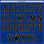 Custom Royal Black-Old Gold Authentic Baseball Jersey