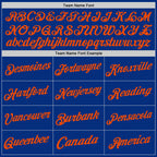 Custom Royal Orange Authentic Throwback Basketball Jersey