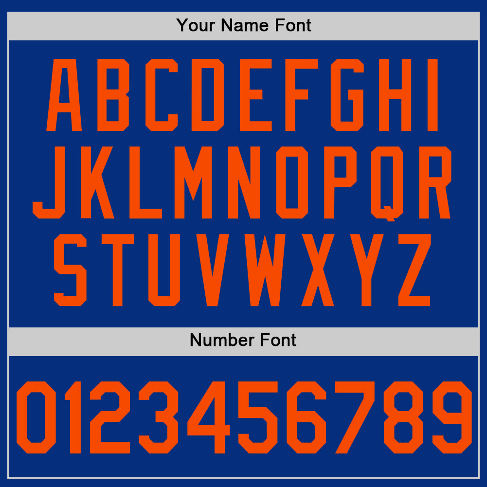 Custom Royal Orange Authentic Throwback Basketball Jersey