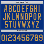 Custom Royal Old Gold Authentic Throwback Basketball Jersey