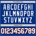 Custom Royal White-Orange Authentic Throwback Basketball Jersey