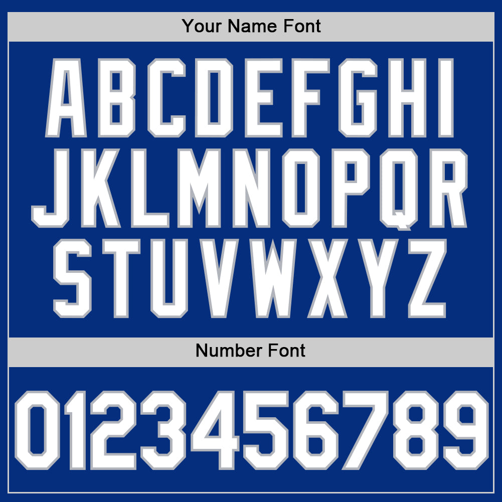 Custom Royal White-Gray Authentic Throwback Basketball Jersey