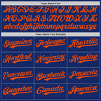 Custom Royal Orange Authentic Baseball Jersey