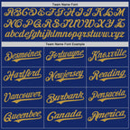 Custom Royal Old Gold Authentic Baseball Jersey