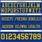 Custom Royal Yellow Authentic Football Jersey