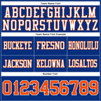 Custom Royal Orange-White Authentic Football Jersey