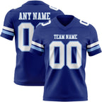 Custom Royal White-Light Blue Authentic Football Jersey