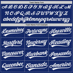 Custom Stitched Royal White-Royal Baseball Pullover Sweatshirt Hoodie