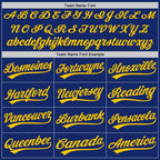 Custom Stitched Royal Yellow-Royal Baseball Pullover Sweatshirt Hoodie