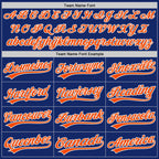 Custom Stitched Royal Orange-White Baseball Pullover Sweatshirt Hoodie