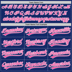 Custom Stitched Royal Pink-White Baseball Pullover Sweatshirt Hoodie