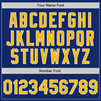 Custom Stitched Royal Gold-White Baseball Pullover Sweatshirt Hoodie