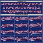 Custom Stitched Royal Light Blue-Red Baseball Pullover Sweatshirt Hoodie