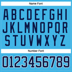 Custom Sky Blue Navy-White Hockey Jersey