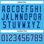 Custom Sky Blue Royal-White Hockey Jersey