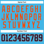 Custom Sky Blue Navy-Orange Hockey Jersey
