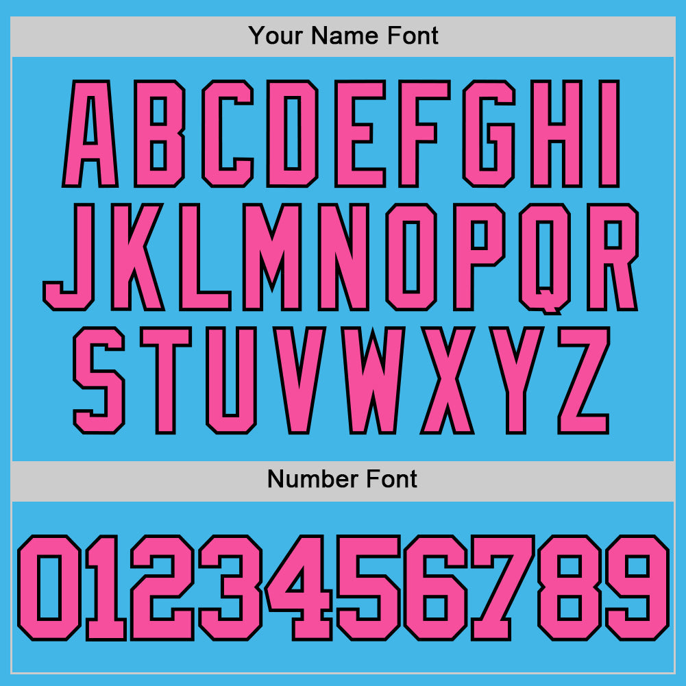 Custom Sky Blue Pink-Black Authentic Basketball Jersey