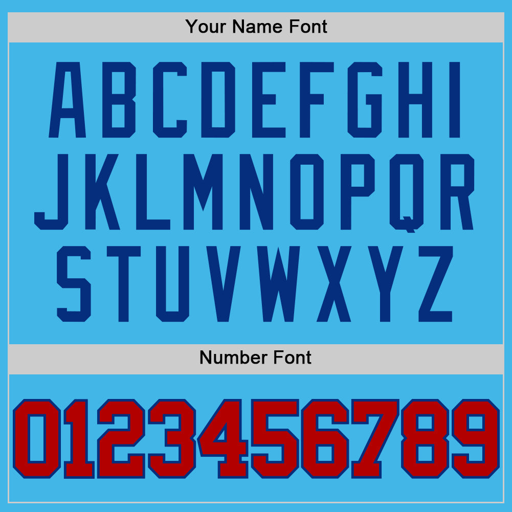 Custom Sky Blue Red-Royal Authentic Basketball Jersey