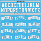 Custom Sky Blue White-Gray Authentic Basketball Jersey